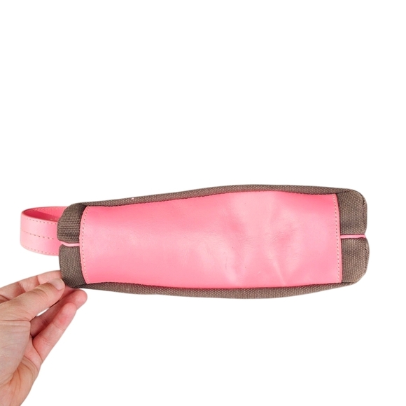 Vintage Y2k Kate Spade New York Brown Canvas Small barrel Pia Baguette Bag - Picture 5 of 9